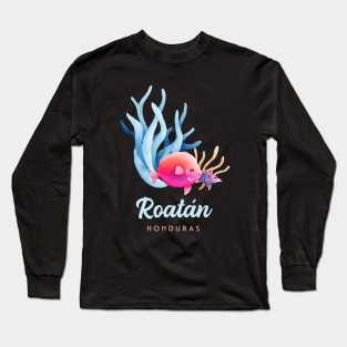 Roatan Honduras Caribbean Coral Reef Fish Long Sleeve T-Shirt